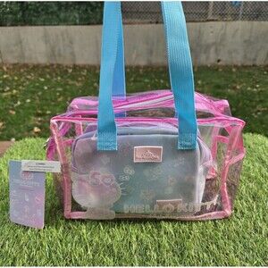 Impressions Vanity Hello Kitty 2PC Cosmetic Bag Set Water Resistant Zippered NWT